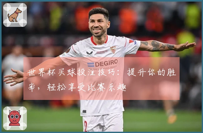 世界杯买球投注技巧：提升你的胜率，轻松享受比赛乐趣
